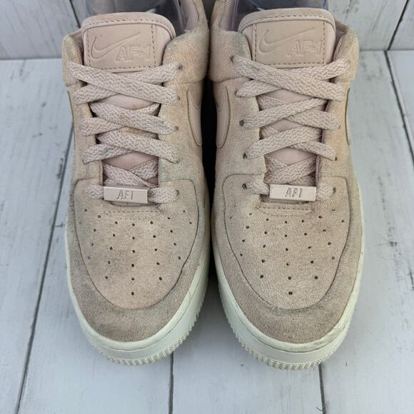 Nike Air Force 1 Light Pink Suede Leather Sage Low Top Sneaker Size 8 - Picture 3 of 14